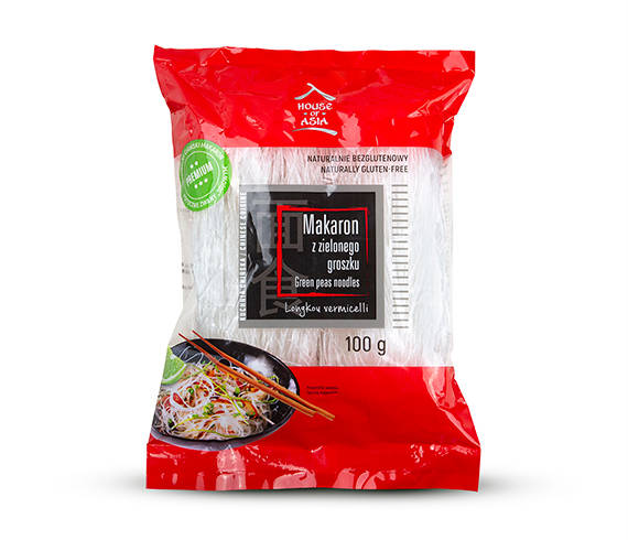 Bezglutenowy makaron z zielonego groszku 100 g House of Asia