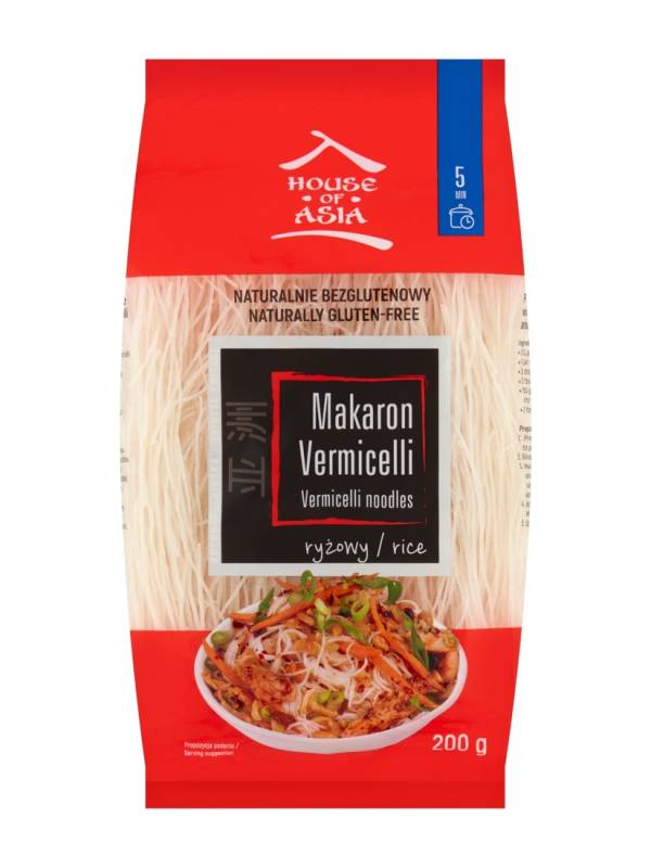 Bezglutenowy makaron Vermicelli 200g House of Asia