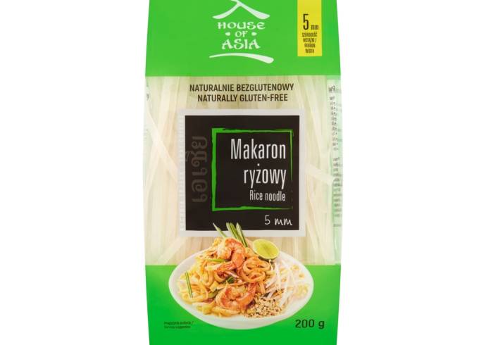Bezglutenowy makaron ryżowy 5 mm 200g House of Asia