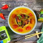 Zielone curry z kurczakiem w sosie pomidorowym i mleczkiem kokosowym Chef Lorek House of Asia