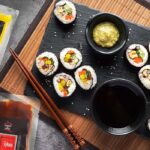 Wegańskie sushi maki z tykwą i rzodkwią marynowaną House of Asia