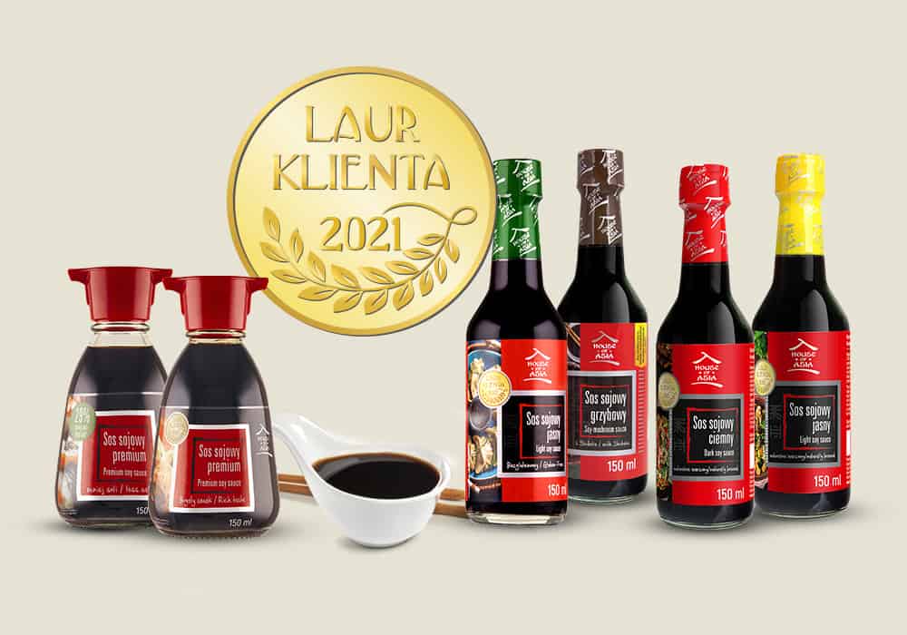 House of Asia otrzymała Złoty Laur Klienta 2021 w kategorii sosy sojowe