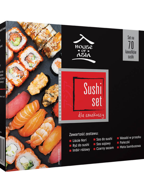 Zestaw do sushi Premium dla 4-6 osÃ³b 70 kawaÅ‚kÃ³w House of Asia