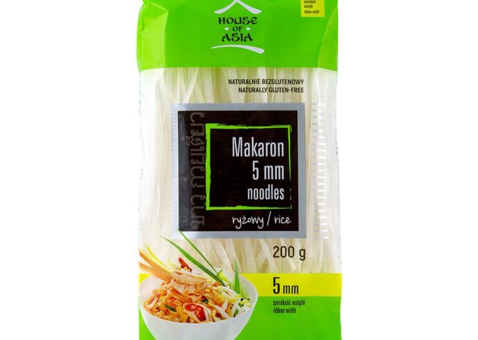 Bezglutenowy makaron ryżowy 5 mm 200 g House of Asia
