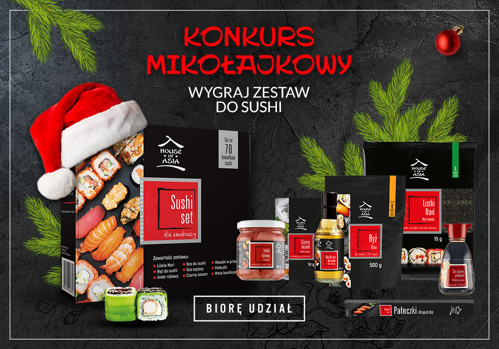 Konkurs Mikołajkowy zgarnij zestaw Sushi Premium