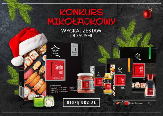 Konkurs Mikołajkowy zgarnij zestaw Sushi Premium