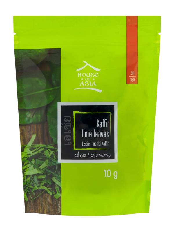 Liście limonki Kaffir cięte 10 g House of Asia