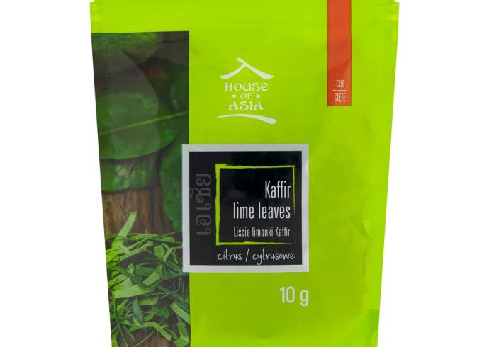 Liście limonki Kaffir cięte 10 g House of Asia