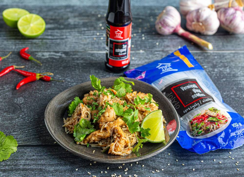 Makaron vermicelli w sosie ostrygowym House of Asia