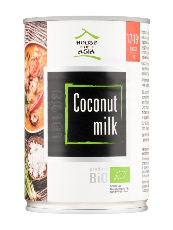 Mleczko kokosowe BIO 17-19% 400ml House of Asia