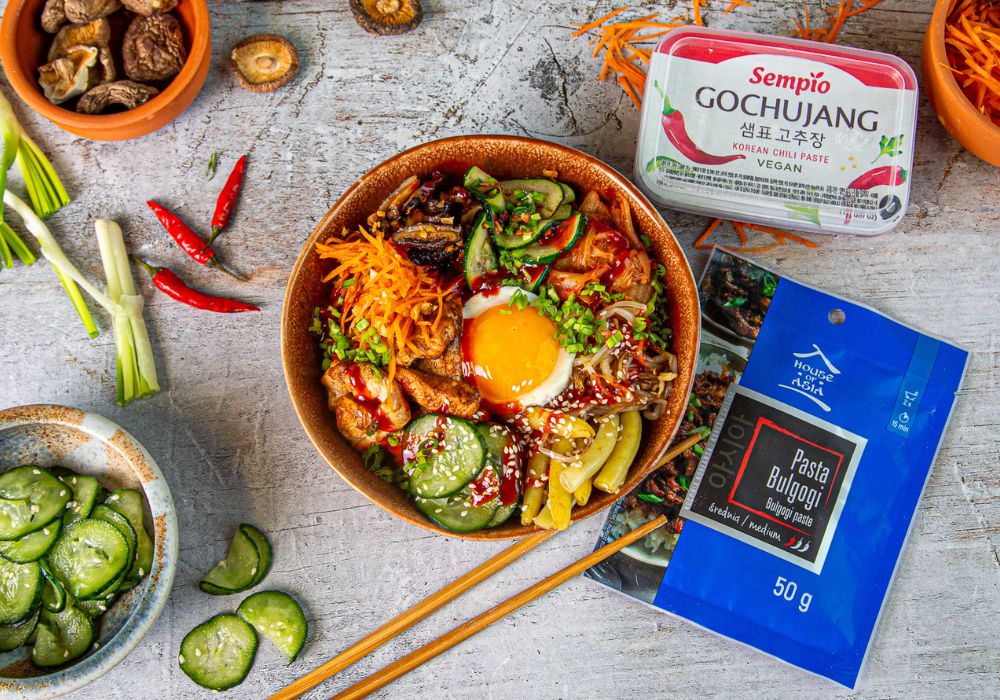 Bibimbap z kurczakiem bulgogi