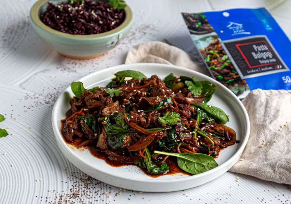 Bulgogi ze szpinakiem