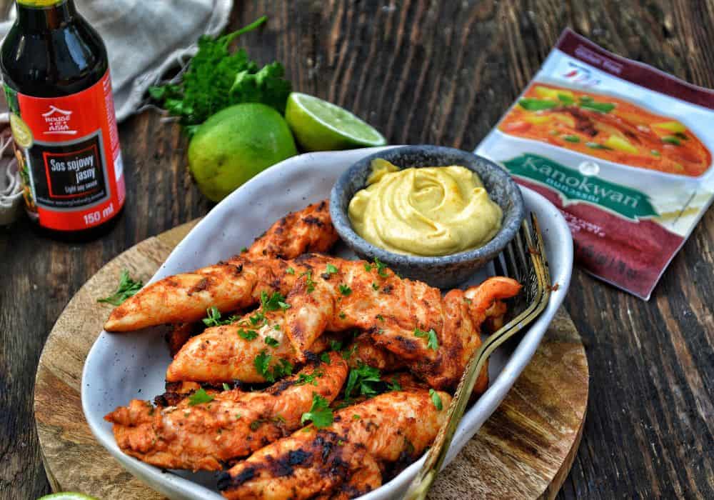 Grillowane polędwiczki w marynacie curry