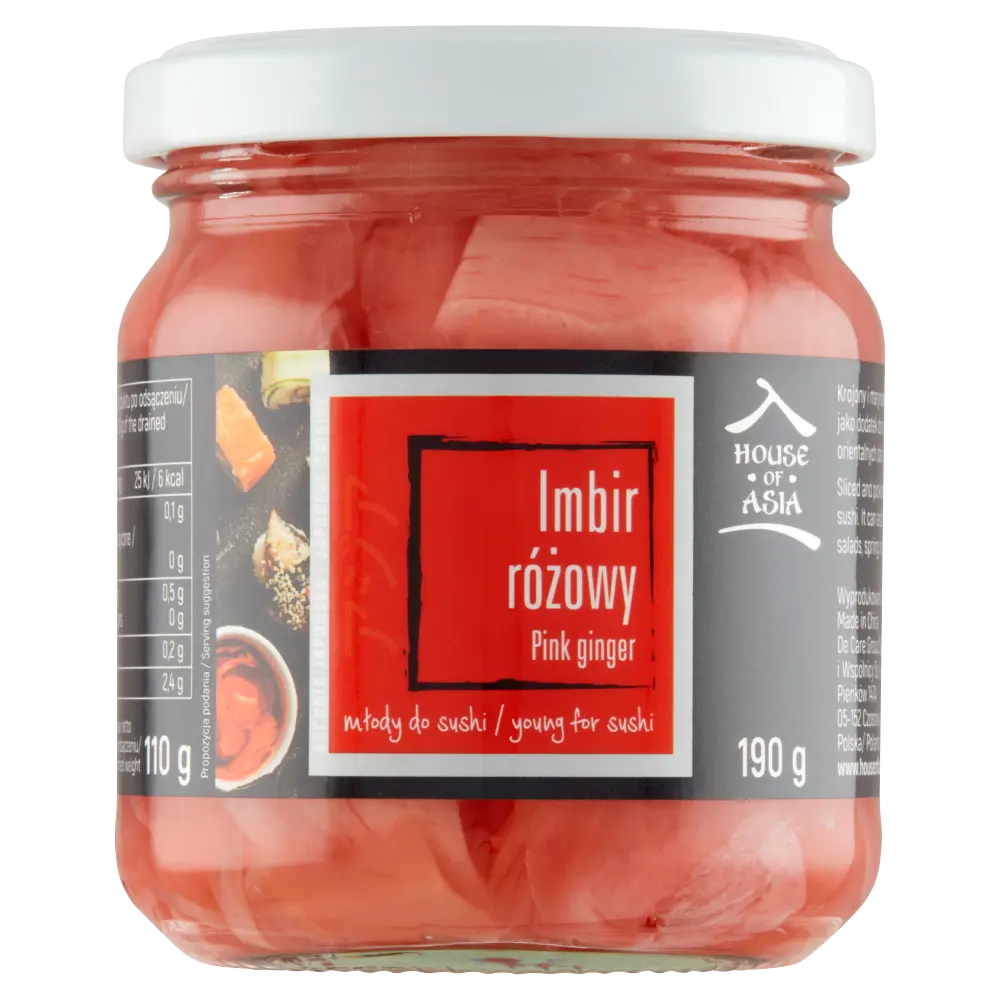 Imbir do sushi różowy 190 g
