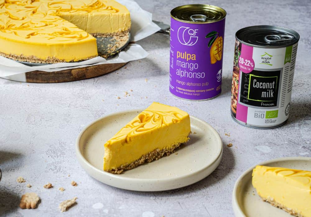 Kokosowy sernik z mango na zimno