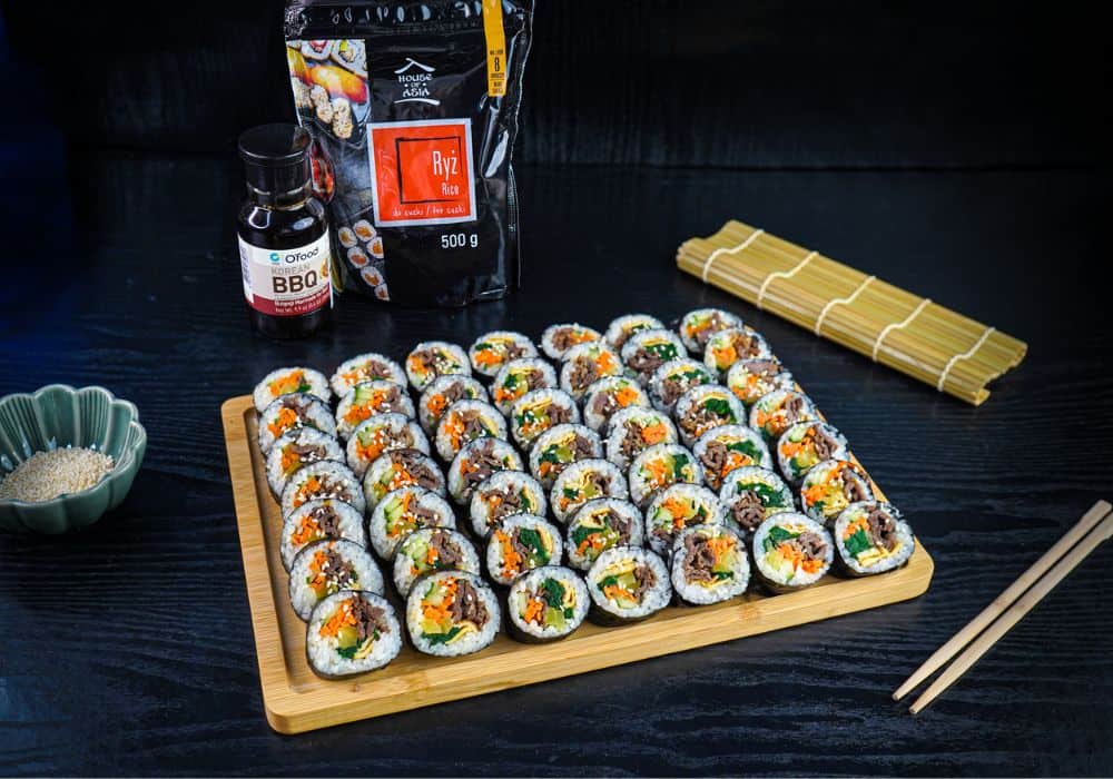 Koreański Kimbap z wołowiną bulgogi