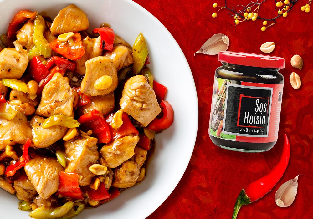 Kurczak Kung Pao z sosem hoisin