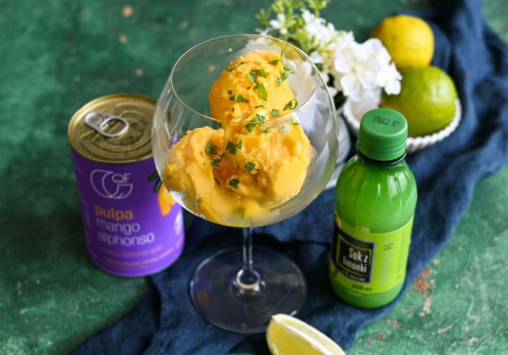 Lody mango z sokiem z limonki