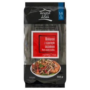Makaron ryżowy z czarnym sezamem 200 g
