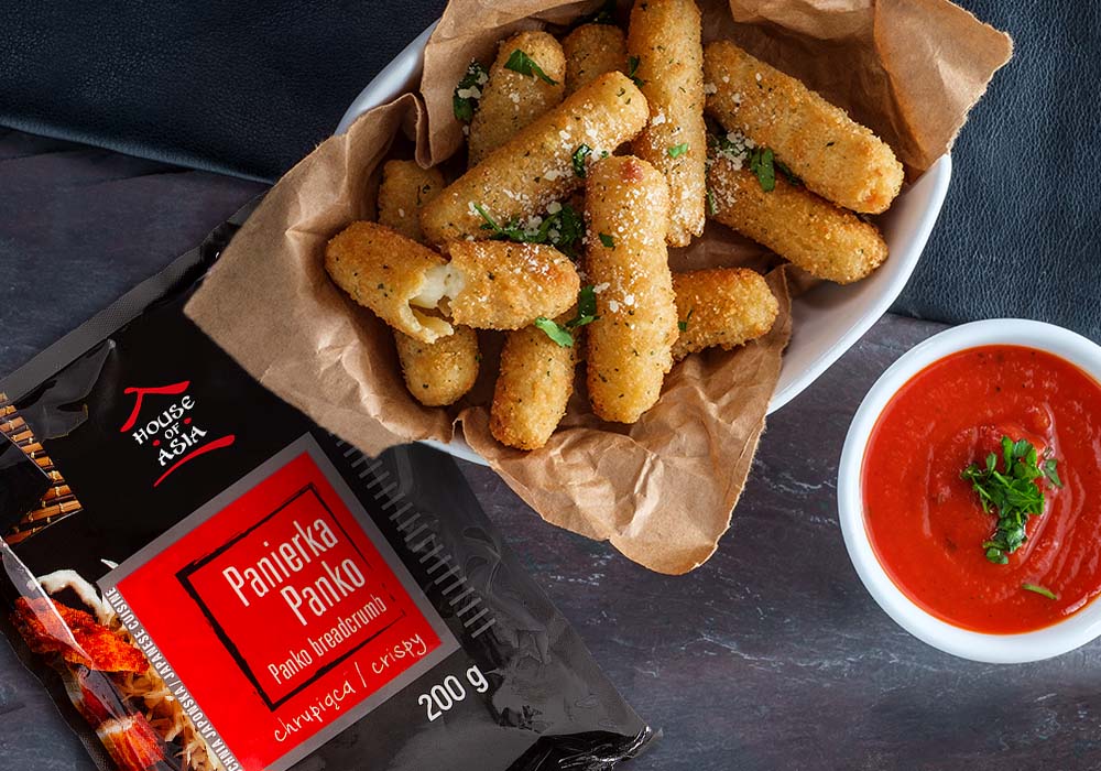 Mozzarella sticks w panierce panko