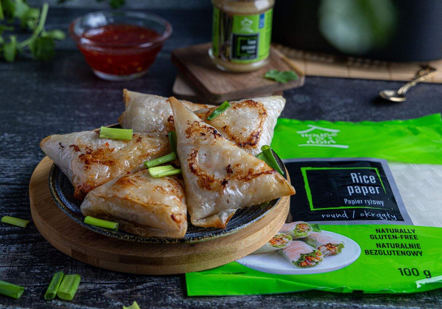 Pierożki z papieru ryżowego z krewetkami z airfryer’a