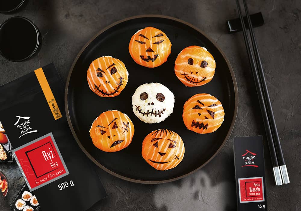 Halloween temari sushi