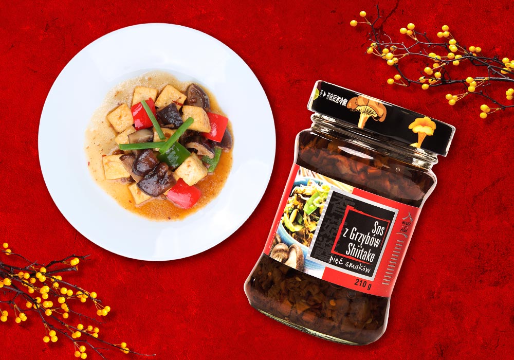 Tofu smażone z sosem grzybowym