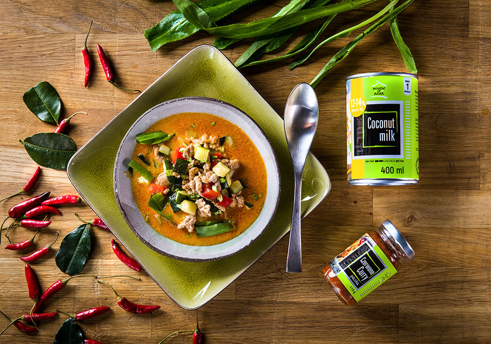 Czerwone curry z wieprzowiną