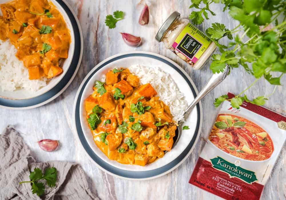Czerwone curry z dynią
