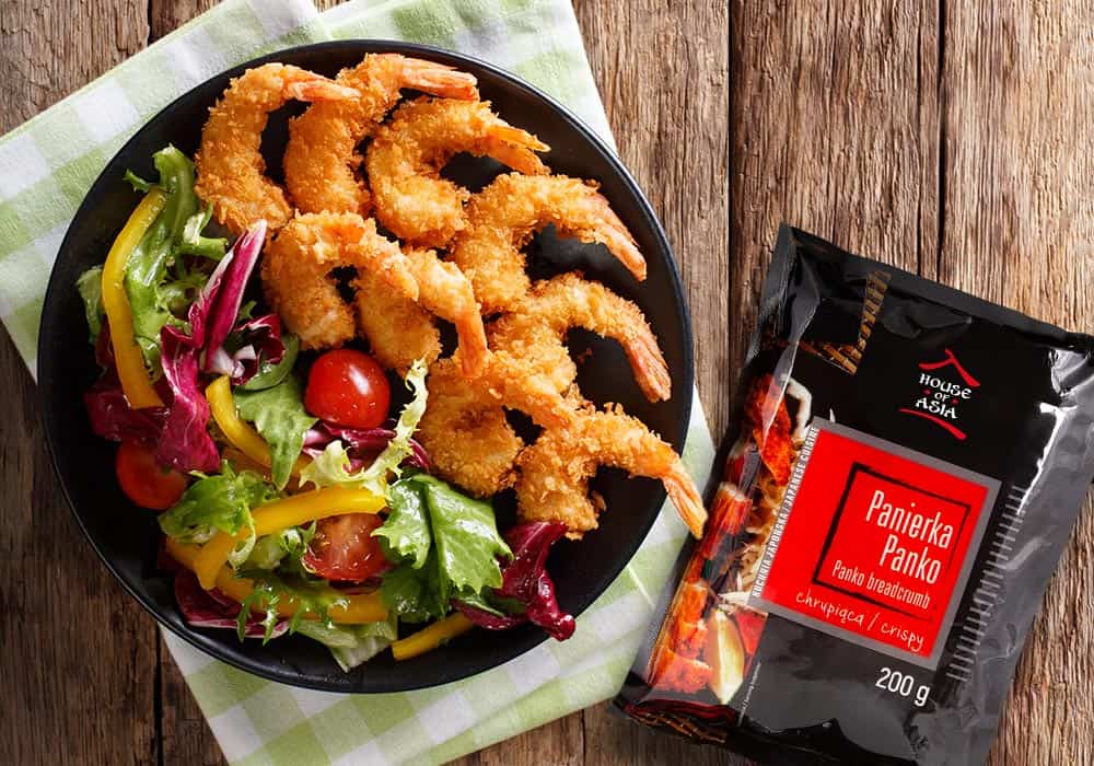 Krewetki w panierce panko i w sosie teriyaki