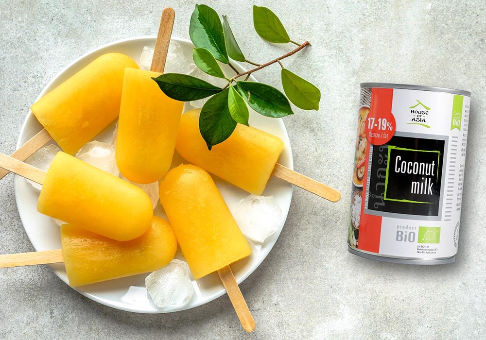 Lody kokosowe z pulpą mango