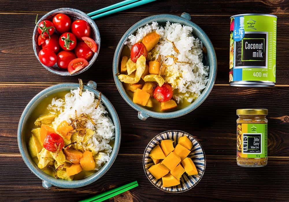 Żółte curry z kurczakiem i dynią