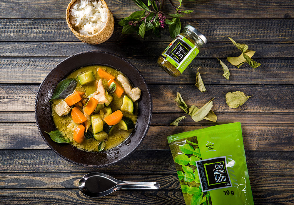 Zielone curry z kurczakiem